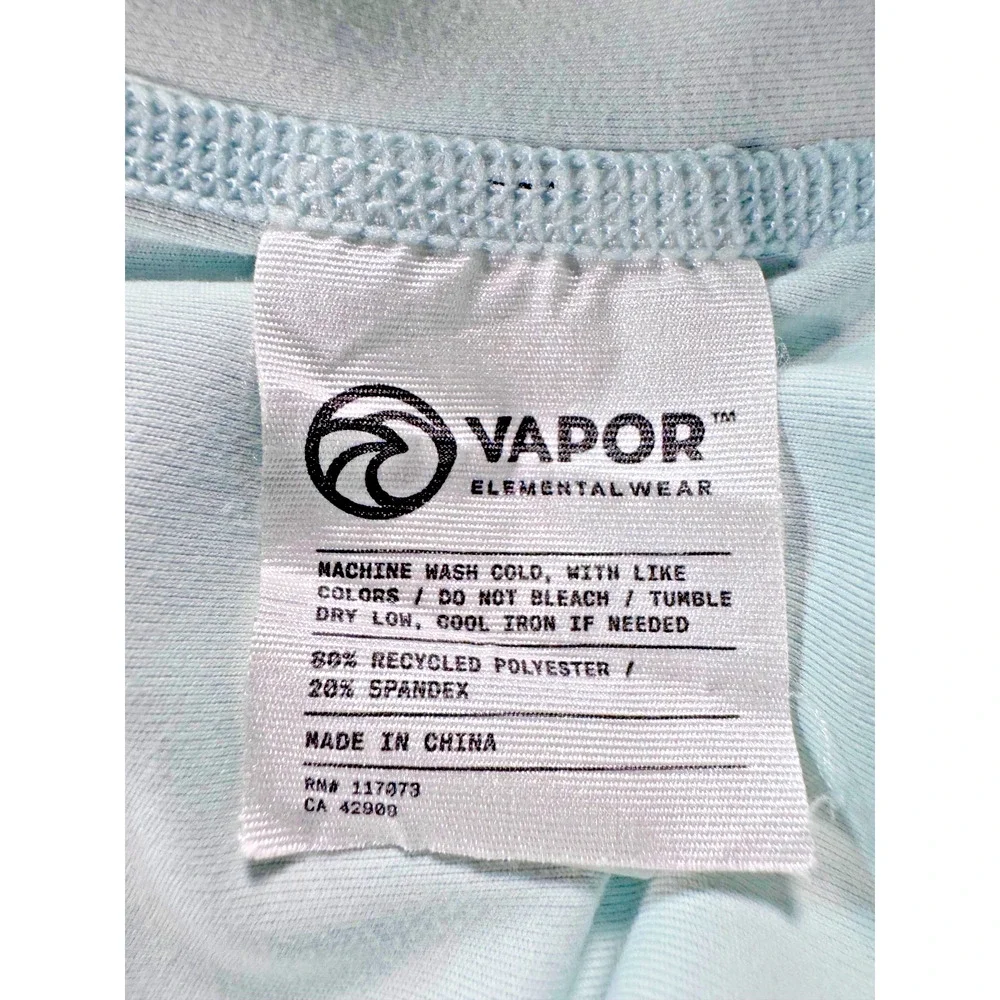 Vapor SOLAR BLOC Rashguard Swim Surf Men's Small Mint Green